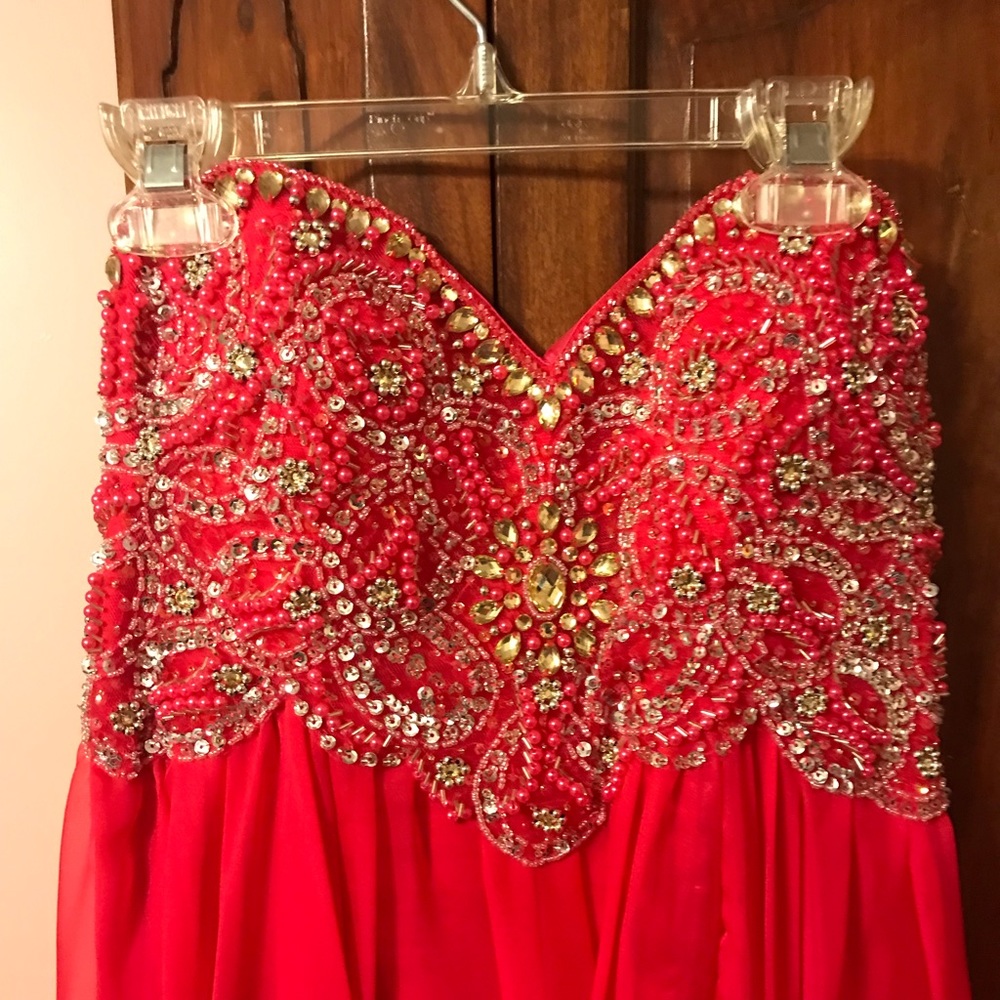 Chiffon Flowy Fuchsia Prom Dress